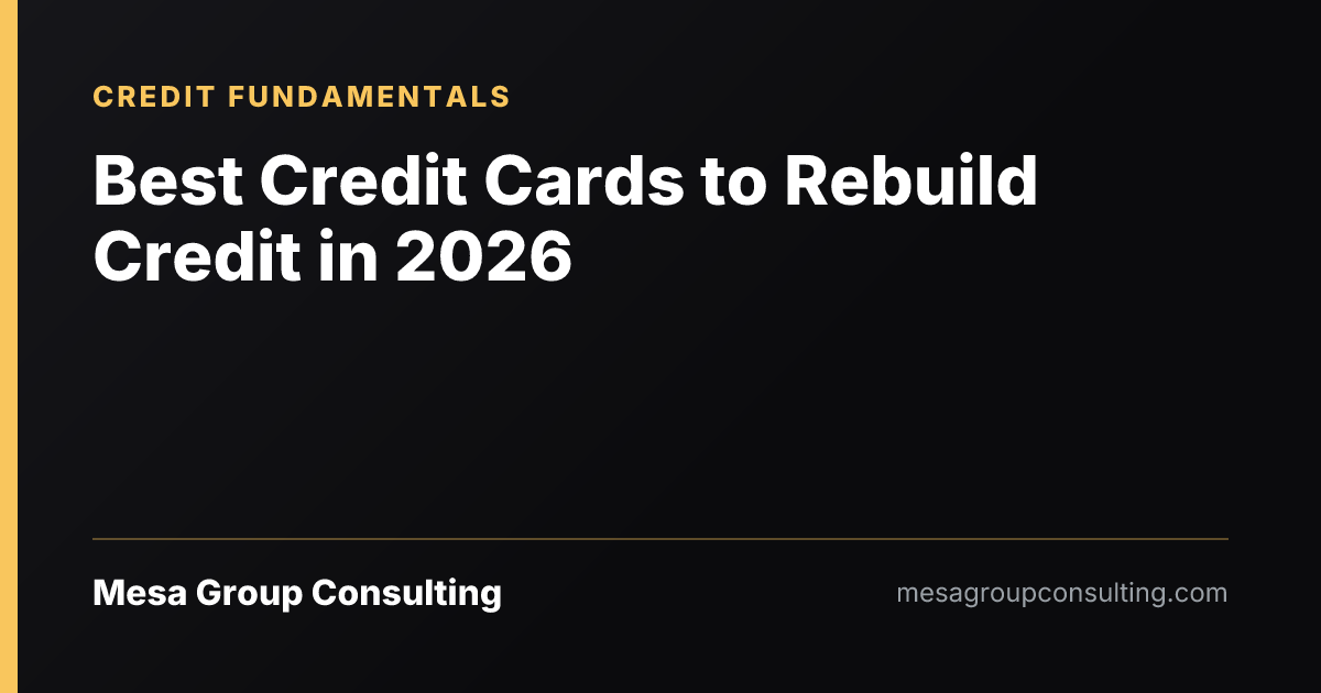 Best Credit Cards to Rebuild Credit in 2026