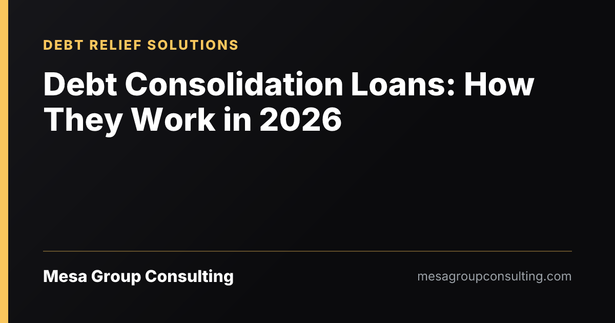 Debt Consolidation Loans: How They Work in 2026