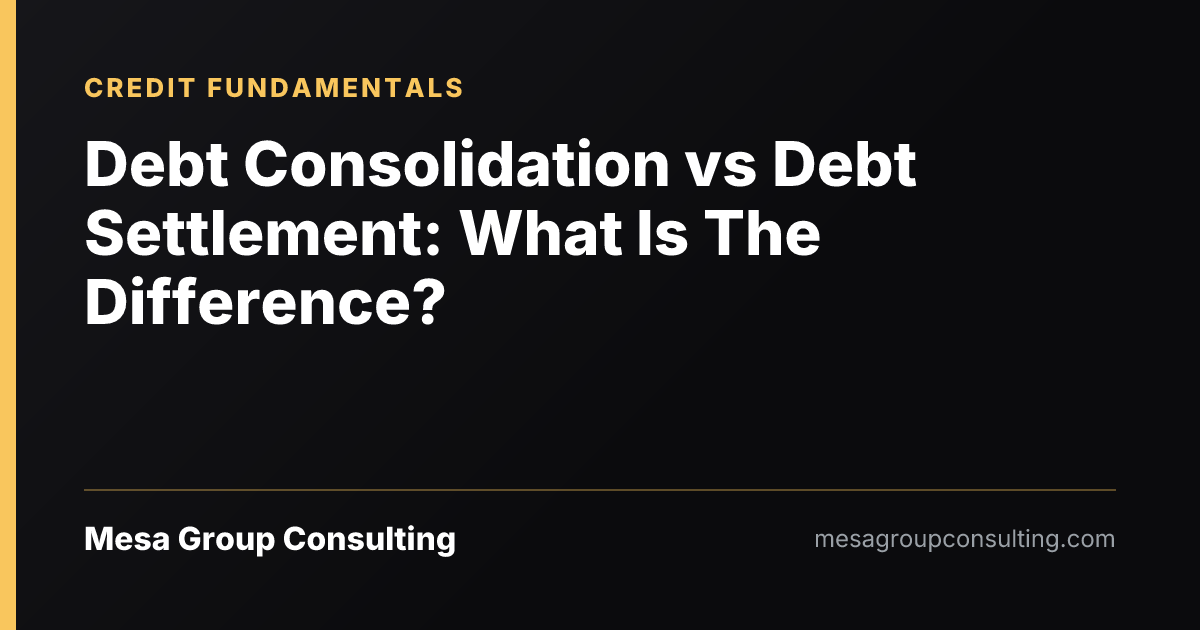 Debt Consolidation vs Debt Settlement: What Is The Difference?