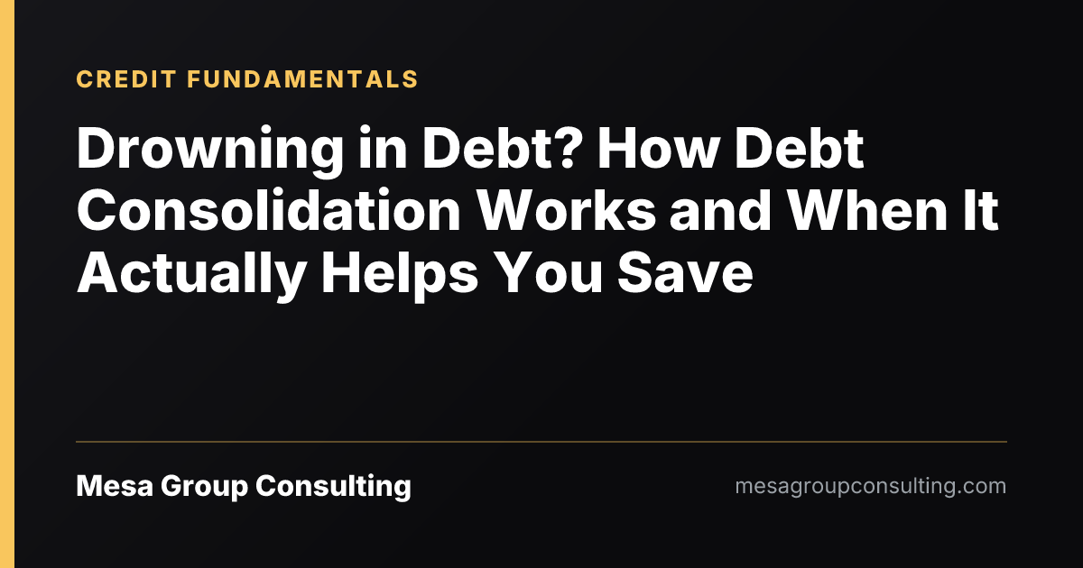Drowning in Debt? How Debt Consolidation Works and When It Actually Helps You Save