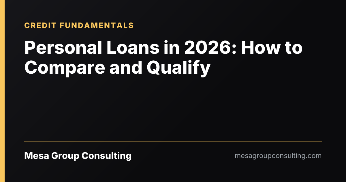 Personal Loans in 2026: How to Compare and Qualify
