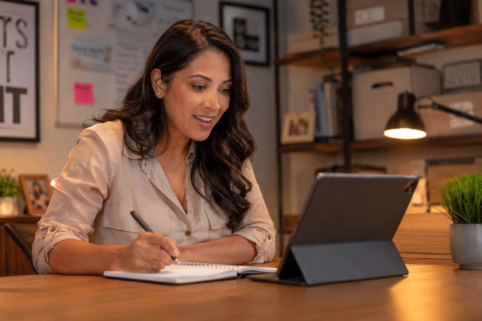 Business owner learning credit restoration strategies through Mesa Group's education platform