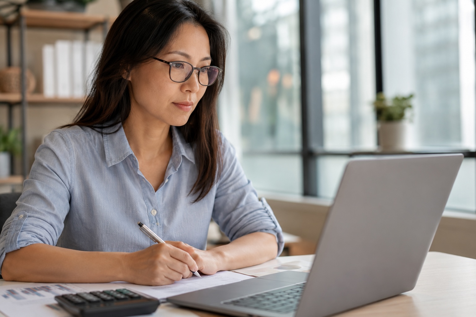 Business owner reviewing revenue to plan a realistic funding amount