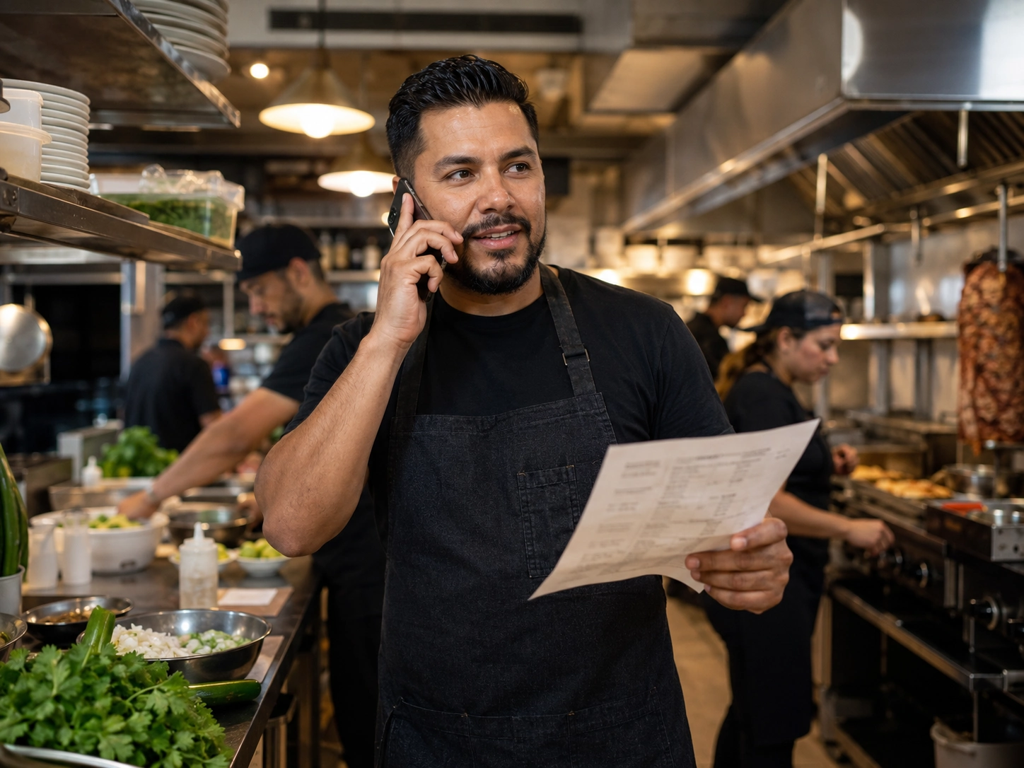 Restaurant business owner able to afford daily operations, representing how Mesa Group's business cash advance keeps businesses running