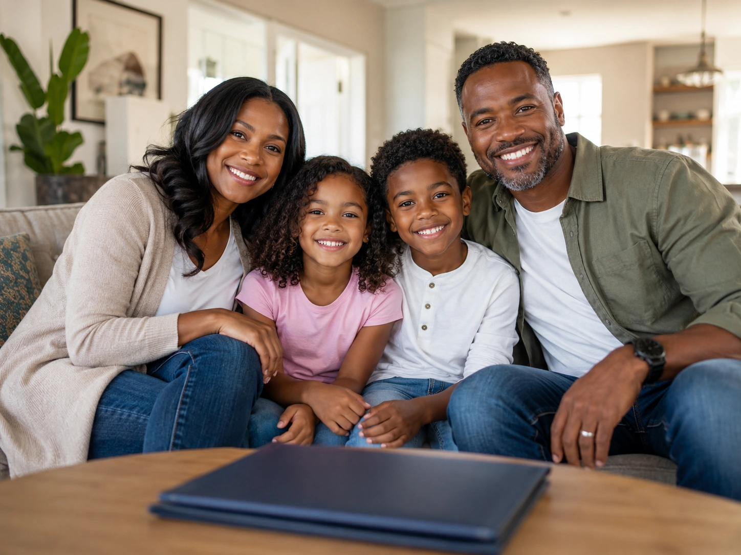 Family protected by life insurance and estate planning through Mesa Group Consulting's trust and will services