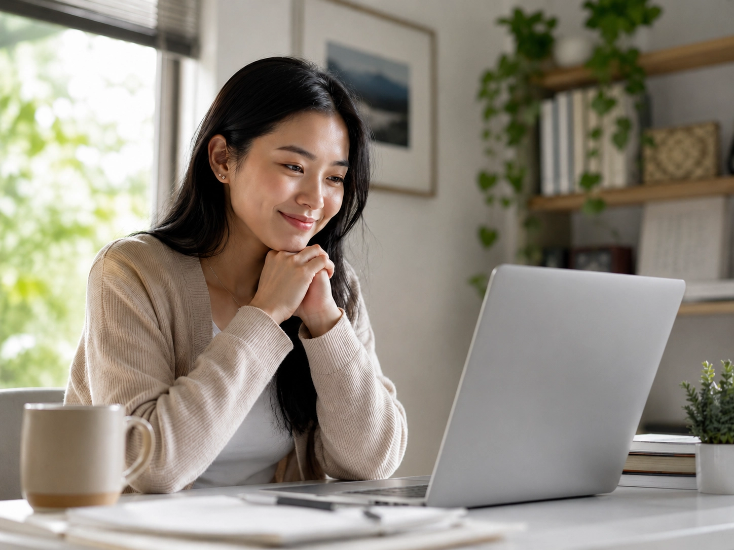 Graduate reviewing student loan refinance options and a lower rate